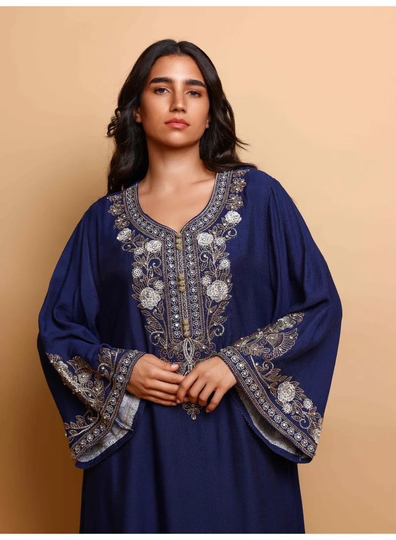 IKKXA IKKXA Qasr Jalabiya IK7001 Blue